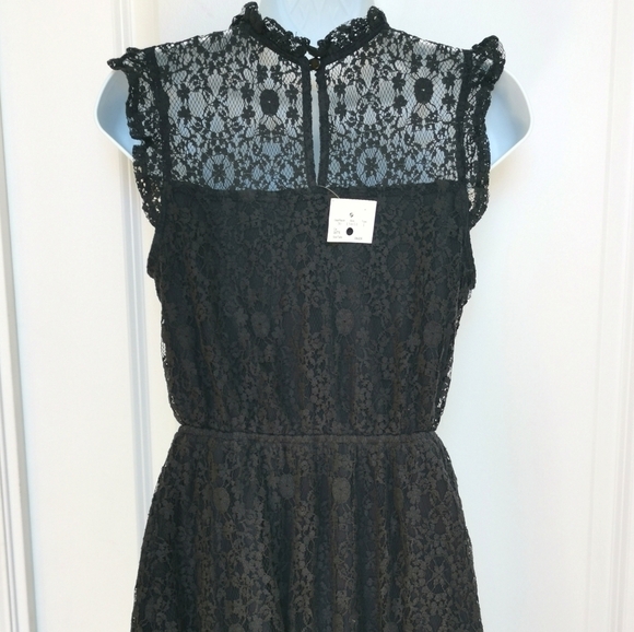 🆕 Navy Blue lace dress by Manteau size M - Picture 9 of 11